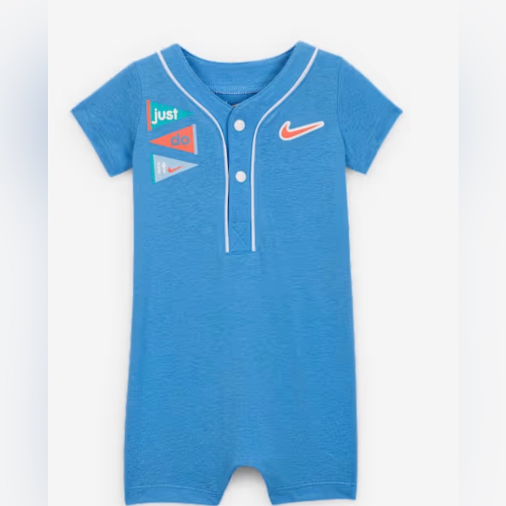 ⚾️Nike⚾️ Baby E1D1 Romper Blue Coverall Newborn 0-3 Months